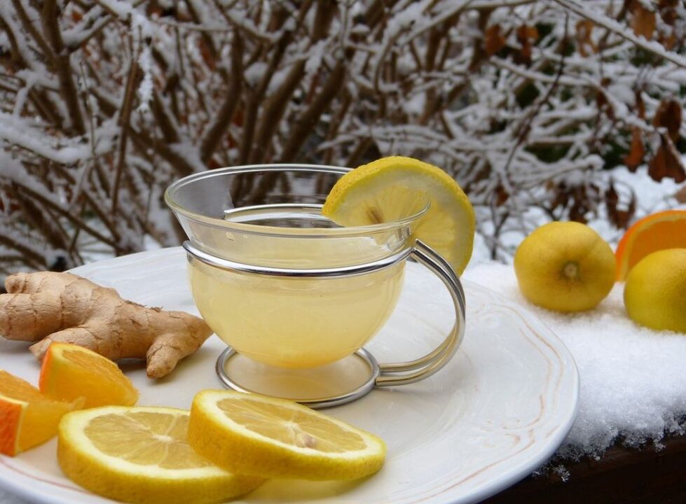 tea with lemon based ginger for potency