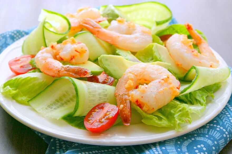 shrimp salad to increase potency